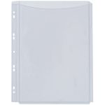 Buste a soffietto Q-Connect a perforazione universale A4 PVC trasparente - conf. 5 pezzi - KF00138