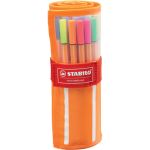 Fineliner Stabilo Point 88 0,4 mm assortiti 25 colori standard + 5 Neon rotolo da 30 - 8830-2