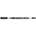 Marcatore permanente Pilot TWIN Begreen doppia punta in fibra 0,8/2 mm - nero 040315