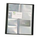 Portabiglietti da visita Q-Connect buste cm buste saldate nero KF03664