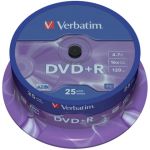 DVD+R Verbatim 16x 4.7 GB Spindle Case da 25 dvd - 43500