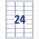 Etichette permanenti per freezer Avery 63,5x33,9 mm bianco - 24 et./foglio - laser/inkjet - cf. 25 fogli L7970-25