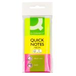 Foglietti riposizionabili Q-Connect Neon assortiti 38x51mm blister 3 blocchetti da 50 - KF01224