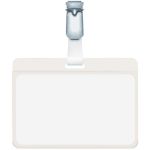 Portanomi con clip DURABLE tasca aperta trasparente inserto 60x90mm conf. 25 - 810619