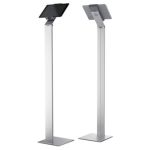 Porta tablet da pavimento DURABLE per tablet da 7'' a 13'' argento metallizzato 27x27x121,5cm - 893223