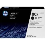 Toner alta capacità 80X HP nero  Conf. 2 - CF280XD
