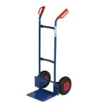 Carrello in acciaio con doppio manico - blu