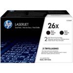 Toner alta capacità 26X HP nero  Conf. 2 - CF226XD