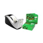 Dispenser C60 argento per nastro adesivo Scotch® Magic™ 810 + 4 rotoli 19 mm x 33 m omaggio - C60-ST4