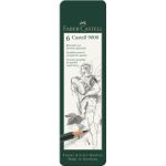 Astuccio in metallo 6 matite Faber-Castell 9000 - gradazioni assortite - 119063