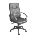 Poltrona direzionale girevole Unisit Auriga AUPU Eco Smart - rivestimento ecopelle nero con braccioli - AUPU/KN