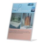 Porta-avvisi da tavolo con base a L