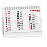 Calendario da Tavolo 2027 wire-o (13 fogli) 14,4x10,2 cm rosso/nero 27-CT400