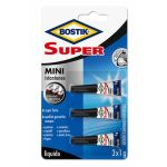 Colla attaccatutto cianoacrilica Bostik Super Mini liquido tubetto monodose  3x1 gr  D2743