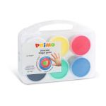 Tempera a dita Primo 100 g - valigetta 6 colori assortiti in vasetti in polipropilene