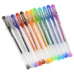 Penne a gel con glitter Donau 1 mm - conf. da 12 colori assortiti - 322143