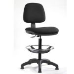 Sgabello tecnico Sofia B Designer in tessuto acrilico Seditaly con poggiapiedi nero - SFDBC0000C011