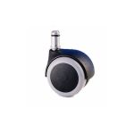 Set 5 ruote gommate Seditaly Elite per sedie Ø50 mm per parquet nere libere CNF5REL020201