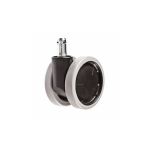 Set 5 ruote gommate Seditaly Work per sedie Ø65 mm per parquet nere libere CNF5RWL020201