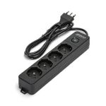 Multipresa con interruttore 16A nero