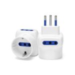 Adattatore a 3 vie 10A - bianco Aigostar 2 vie P11 & 1 via P30 218973