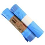 Sacchi immondizia per rifiuti inorganici Erisack 30 L 50x60 cm - 12 µm azzurro - rotolo da 15 pezzi - SP122