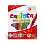 Pastelli a cera Carioca Wax Crayons punta 8 mm - colori assortiti