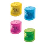Temperamatite a batteria Lebez - 2 fori in 4 colori assortiti - 4306