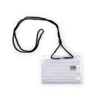Portabadge con cordoncino Lebez colore nero - conf. 100 pezzi - 31-100-N-B