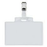 Targa portabadge con clip Sei Rota PASS 3E - formato 9,5x6 cm - conf. 100 pezzi - 318005