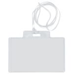 Targa portabadge con cordoncino Sei Rota formato 9,5x6 cm - conf. 100 pezzi - 318006