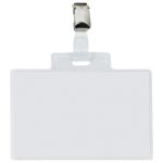 Targa portabadge con clip Sei Rota PASS 4E - formato 11x7 cm - conf. 100 pezzi - 318214