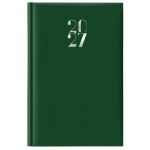 Agenda giornaliera 2027 s/d abbinati Nota Bene copertina gommata 11x16,5 cm verde scuro - 27-205FT-C12
