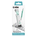 Set per pulizia multifunzione auricolari SBS - spazzolino - schermo - penna e cotone bianco - TEEARCLEANSETMULTI