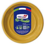 Piatti in PS oro riutilizzabili
