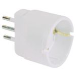 Adattatore di rete spina 2P+T 10A presa schuko MKC bianco 492517922
