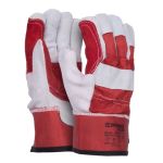 Guanti da lavoro in pelle crosta bovina Donau Safety per edilizia - taglia XL - DPI Cat. II - conf. 12 pz - 32165431-10