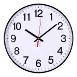 Orologio da parete in plastica Ø 30 cm nero