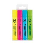 Evidenziatori Tratto Video Emotion conf. 4 pezzi in astuccio appendibile colori assortiti - F83870100