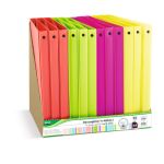 Espositore raccoglitori a 4 anelli Lebez in PP - colori neon assortiti