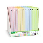 Espositore raccoglitori Lebez a 4 anelli in PP - colori pastello