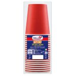 Bicchieri in carta Dopla Green 250 ml - conf. 20 pz - rosso - 42188