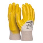 Guanti da lavoro spalmati di nitrile giallo