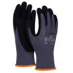 Guanti da lavoro in nylon grigio e nitrile nero