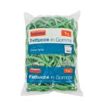 Fettucce in gomma verde 8 mm in busta da 1 Kg
