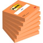 Foglietti Post-it® 100 fogli/blocchetto arancione 76x76 mm - conf. 6 pz - 7100172735