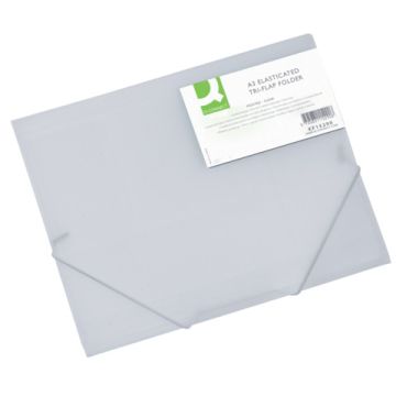 Cartellina a tre lembi Q-Connect A3 ppl dorso espandibile 0-3 cm trasparente - KF15290