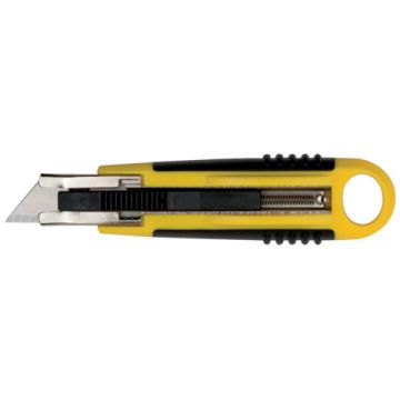 Cutter con lama 6 cm a scatto Q-Connect in blister - giallo/nero - KF15432