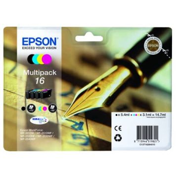 cartucce inkjet Penna e Cruciverba 16 Epson n+c+m+g Conf. 4 - C13T16264012