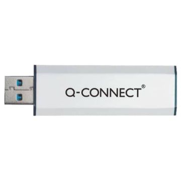 Chiavetta USB in blister Q-Connect Super Speed 3.0 argento/nero 16 GB KF16369